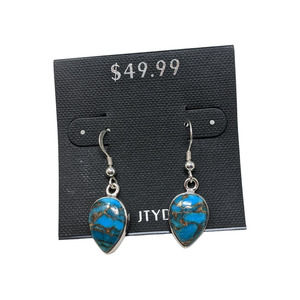 JTYDS Copper Accent Turquoise Arizona .925 Sterling Silver Earrings